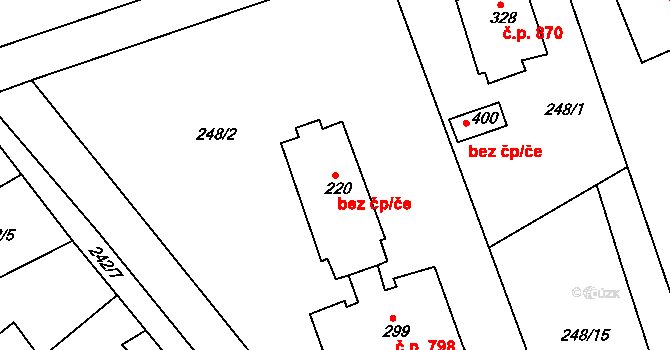 Rudná 45736979 na parcele st. 220 v KÚ Hořelice, Katastrální mapa
