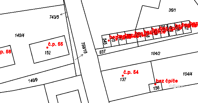 Vlastibořice 47159979 na parcele st. 5/2 v KÚ Vlastibořice, Katastrální mapa