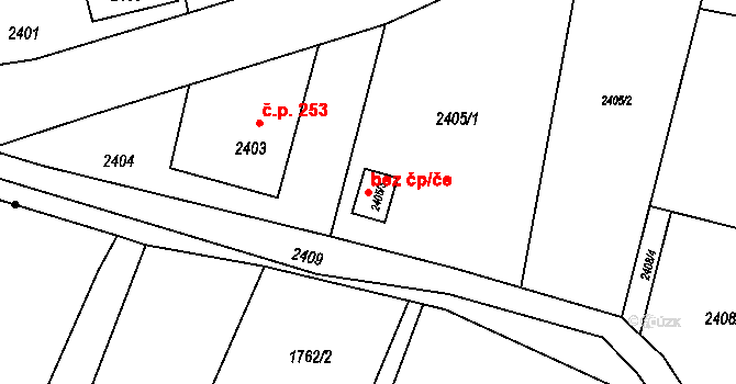 Orlová 48606979 na parcele st. 2405/3 v KÚ Horní Lutyně, Katastrální mapa