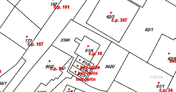 Staňkov I 15, Staňkov na parcele st. 61/4 v KÚ Staňkov-město, Katastrální mapa