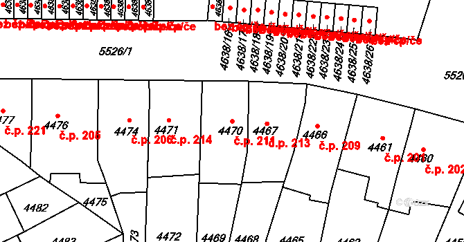 Doudlevce 211, Plzeň na parcele st. 4470 v KÚ Plzeň, Katastrální mapa