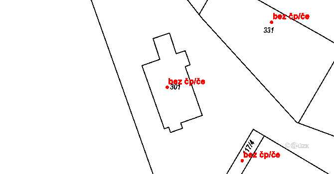 Rychnov nad Kněžnou 38477980 na parcele st. 301 v KÚ Dlouhá Ves u Rychnova nad Kněžnou, Katastrální mapa