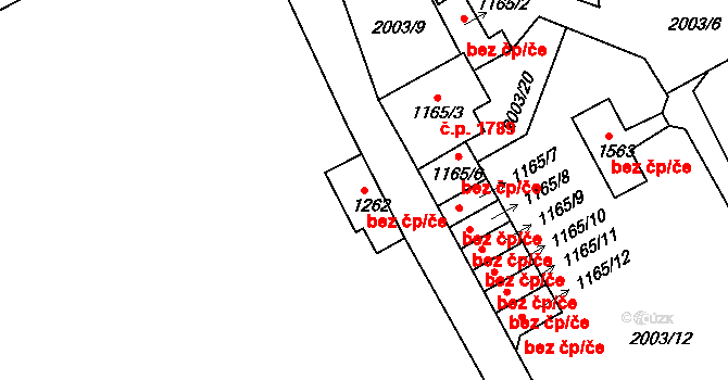 Humpolec 43539980 na parcele st. 1262 v KÚ Humpolec, Katastrální mapa