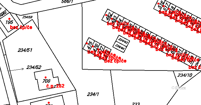 Roztoky 44436980 na parcele st. 477 v KÚ Roztoky u Křivoklátu, Katastrální mapa