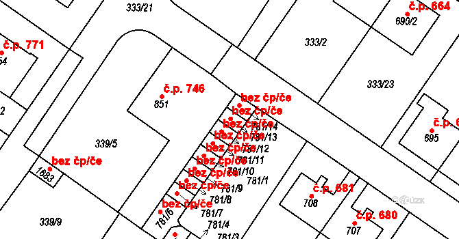 Kostelec nad Labem 45362980 na parcele st. 781/13 v KÚ Kostelec nad Labem, Katastrální mapa