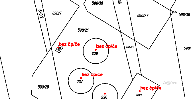 Letovice 47833980 na parcele st. 238 v KÚ Třebětín u Letovic, Katastrální mapa