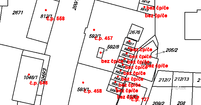 Rožmitál pod Třemšínem 95305980 na parcele st. 592/8 v KÚ Rožmitál pod Třemšínem, Katastrální mapa