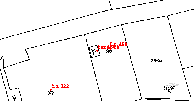 Lomnice 104242981 na parcele st. 652 v KÚ Lomnice u Tišnova, Katastrální mapa