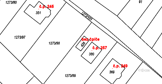 Opatovice 118450981 na parcele st. 426 v KÚ Opatovice u Hranic, Katastrální mapa