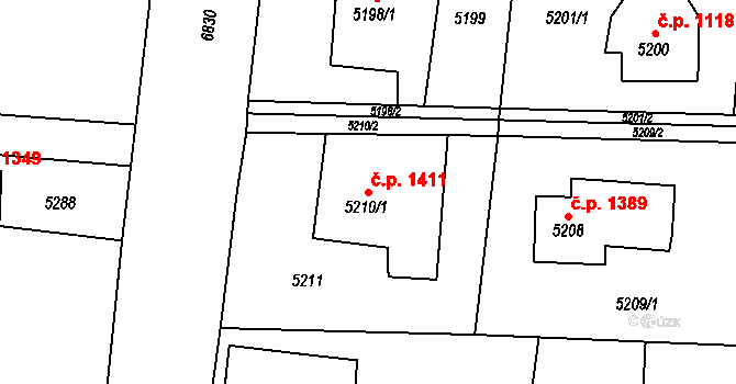 Rychvald 1411 na parcele st. 5210/1 v KÚ Rychvald, Katastrální mapa