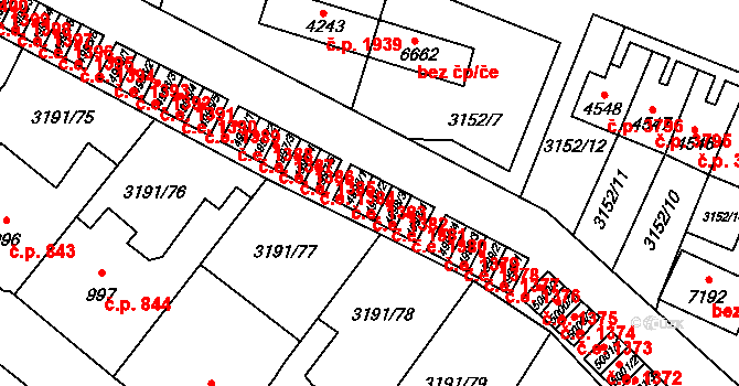 Zlín 1382 na parcele st. 4998/2 v KÚ Zlín, Katastrální mapa