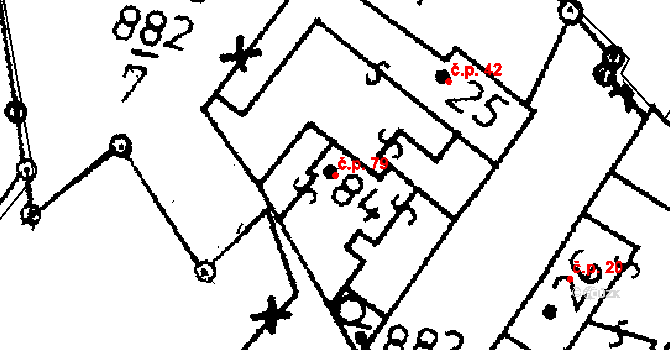 Heřmaň 79 na parcele st. 84 v KÚ Heřmaň, Katastrální mapa
