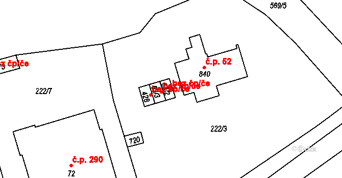 Loučovice 38407981 na parcele st. 63/2 v KÚ Loučovice, Katastrální mapa