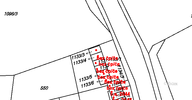 Jablonec nad Nisou 38439981 na parcele st. 1133/3 v KÚ Vrkoslavice, Katastrální mapa