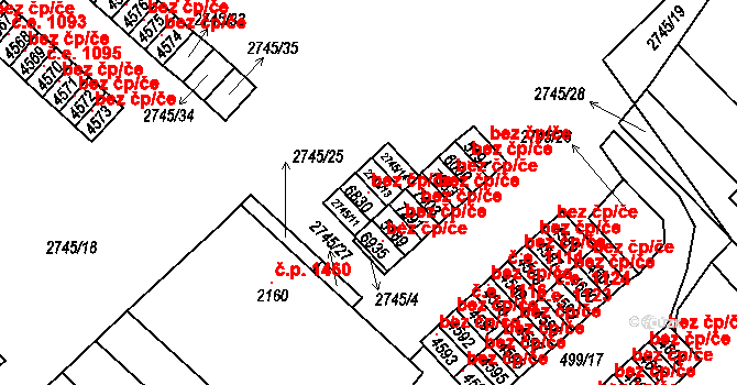 Havlíčkův Brod 38671981 na parcele st. 6830 v KÚ Havlíčkův Brod, Katastrální mapa