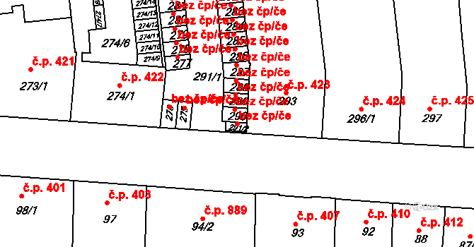 Brno 39466981 na parcele st. 291/2 v KÚ Zábrdovice, Katastrální mapa