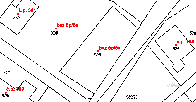 Psáry 39608981 na parcele st. 37/8 v KÚ Dolní Jirčany, Katastrální mapa