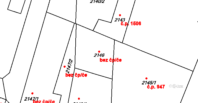Praha 40481981 na parcele st. 2146 v KÚ Vršovice, Katastrální mapa