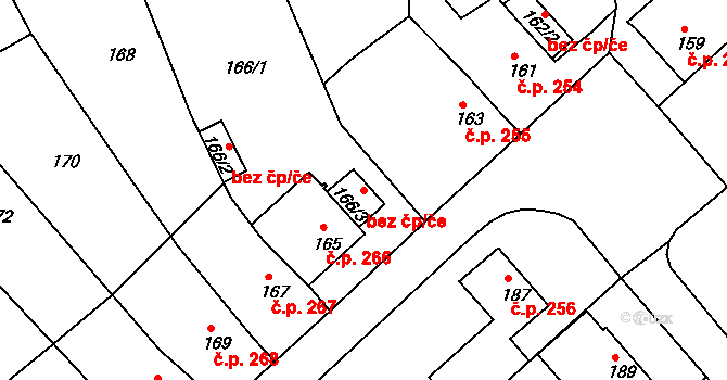 Klášterec nad Ohří 41062981 na parcele st. 166/3 v KÚ Miřetice u Klášterce nad Ohří, Katastrální mapa