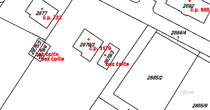 Orlová 42483981 na parcele st. 2879/3 v KÚ Poruba u Orlové, Katastrální mapa