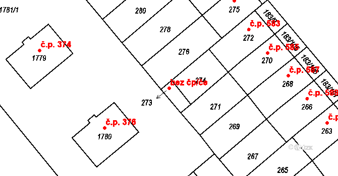 Lednice 47080981 na parcele st. 273 v KÚ Lednice na Moravě, Katastrální mapa
