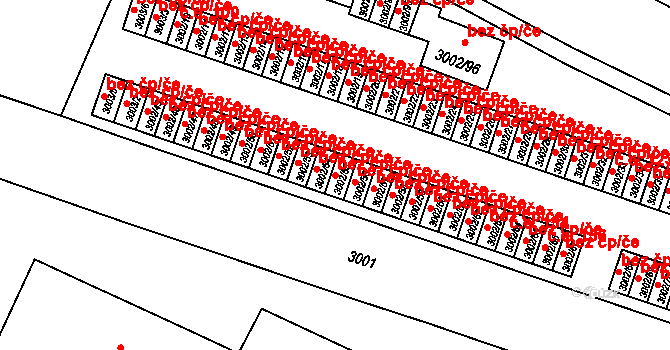 Litoměřice 47618981 na parcele st. 3002/55 v KÚ Litoměřice, Katastrální mapa