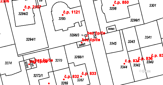 Praha 48437981 na parcele st. 3268/2 v KÚ Břevnov, Katastrální mapa