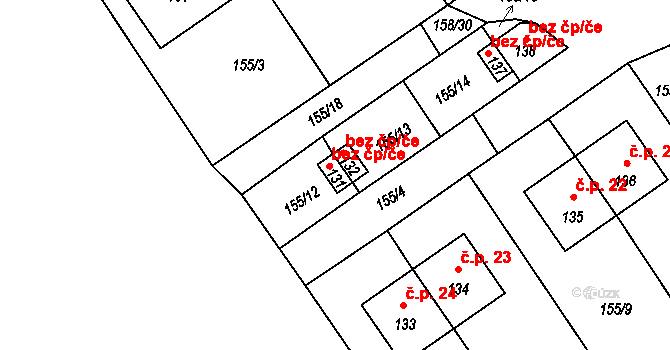 Bujanov 49253981 na parcele st. 131 v KÚ Zdíky, Katastrální mapa