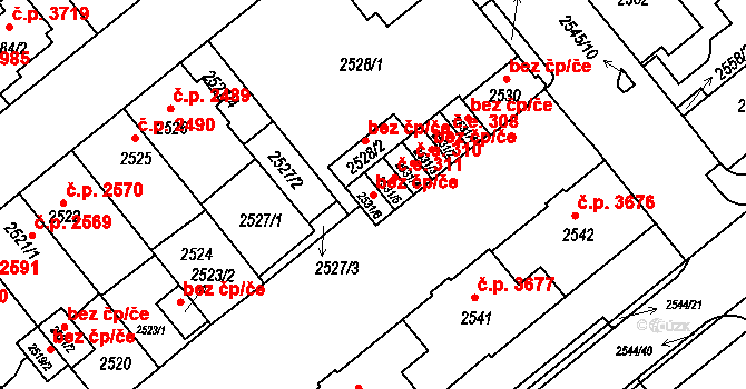 Chomutov 49632981 na parcele st. 2531/6 v KÚ Chomutov II, Katastrální mapa