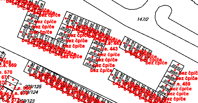 Tachov 50140981 na parcele st. 203/33 v KÚ Tachov, Katastrální mapa