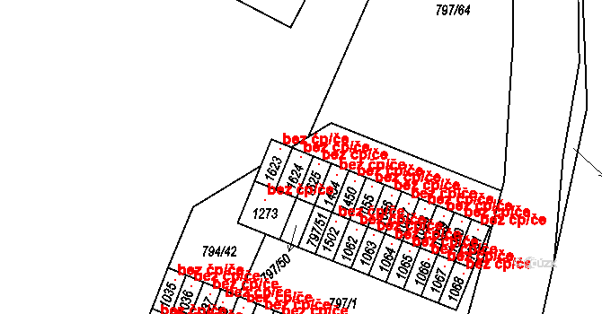 Lišov 106779982 na parcele st. 1624 v KÚ Lišov, Katastrální mapa