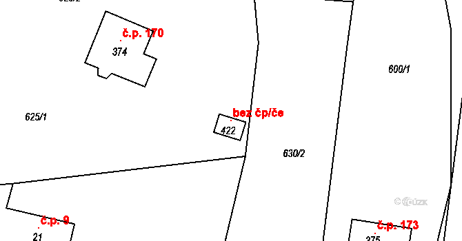 Semily 118536982 na parcele st. 422 v KÚ Bítouchov u Semil, Katastrální mapa