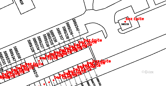 Chomutov 41765982 na parcele st. 5885/340 v KÚ Chomutov I, Katastrální mapa