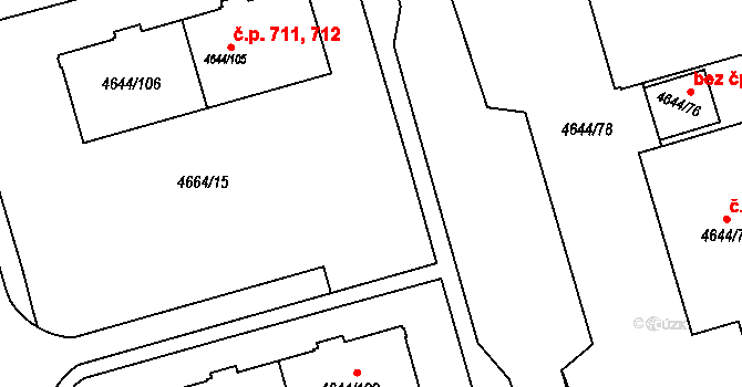Vysoké Mýto 42025982 na parcele st. 4644/107 v KÚ Vysoké Mýto, Katastrální mapa