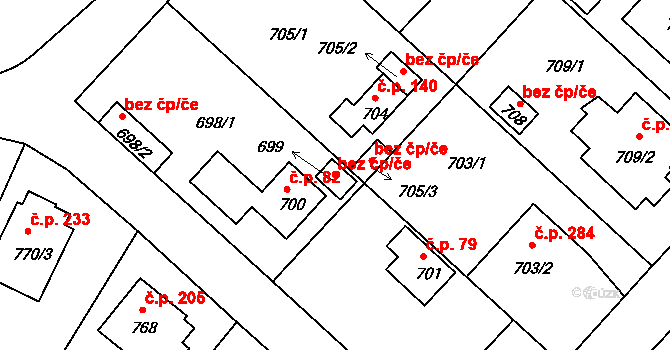 Planá nad Lužnicí 47424982 na parcele st. 699 v KÚ Planá nad Lužnicí, Katastrální mapa