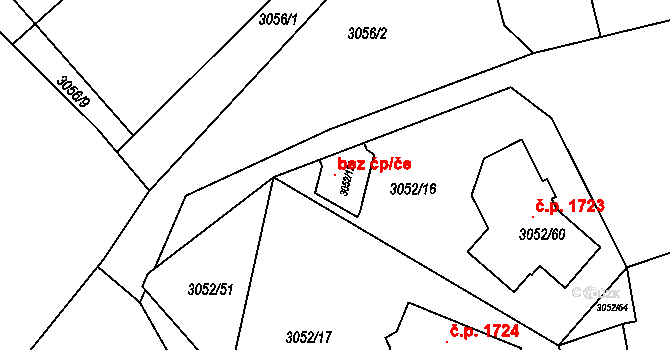 Bystřice nad Pernštejnem 119667983 na parcele st. 3052/121 v KÚ Bystřice nad Pernštejnem, Katastrální mapa