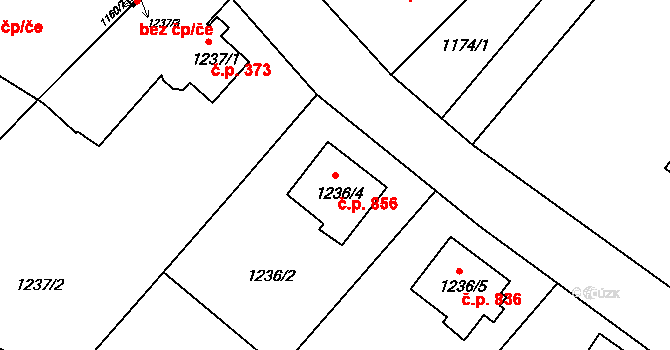 Liberec XIV-Ruprechtice 856, Liberec na parcele st. 1236/4 v KÚ Ruprechtice, Katastrální mapa