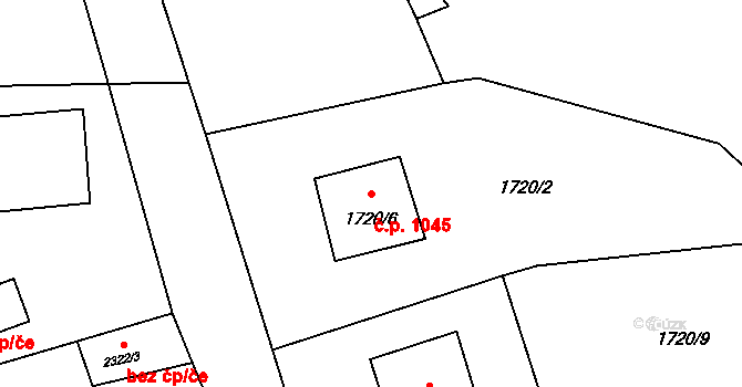 Šluknov 1045 na parcele st. 1720/6 v KÚ Šluknov, Katastrální mapa