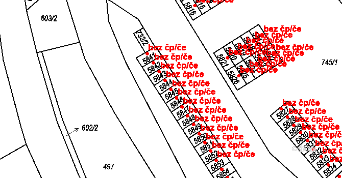Jablonec nad Nisou 2536, Katastrální mapa