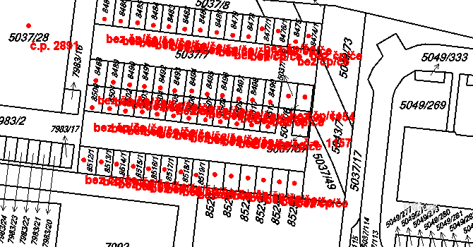 Brno 39506983 na parcele st. 8509 v KÚ Líšeň, Katastrální mapa