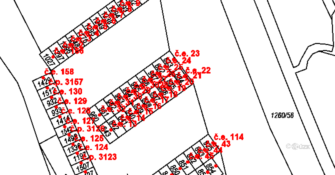 Pazderna 20, Vyškov na parcele st. 836 v KÚ Dědice u Vyškova, Katastrální mapa