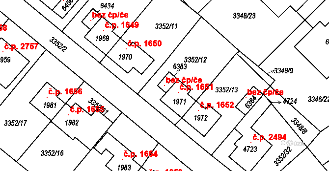 Rakovník 121248984 na parcele st. 6383 v KÚ Rakovník, Katastrální mapa