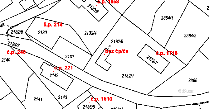 Liberec 147175984 na parcele st. 2132/9 v KÚ Vratislavice nad Nisou, Katastrální mapa