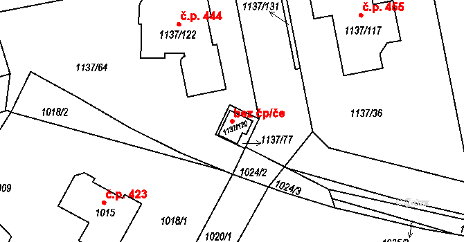 Jihlava 38658984 na parcele st. 1137/120 v KÚ Horní Kosov, Katastrální mapa