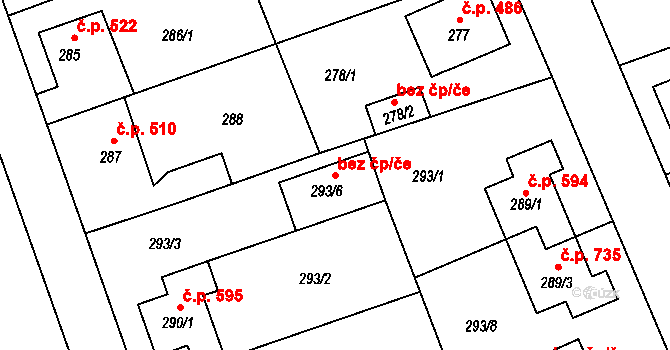 Hrádek nad Nisou 40810984 na parcele st. 293/6 v KÚ Hrádek nad Nisou, Katastrální mapa