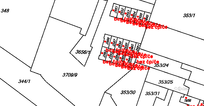 Lysá nad Labem 43425984 na parcele st. 2562 v KÚ Lysá nad Labem, Katastrální mapa