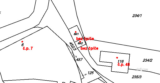 Pelhřimov 45265984 na parcele st. 69/2 v KÚ Lešov, Katastrální mapa