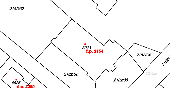 Předměstí 2154, Svitavy na parcele st. 3013 v KÚ Svitavy-předměstí, Katastrální mapa