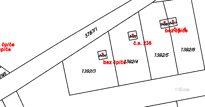 Pardubice 46764984 na parcele st. 8494 v KÚ Pardubice, Katastrální mapa