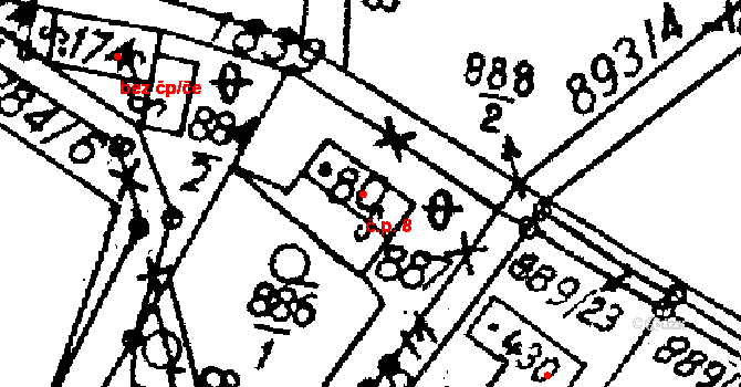 Smrčí 8, Mírová pod Kozákovem na parcele st. 80 v KÚ Vesec pod Kozákovem, Katastrální mapa